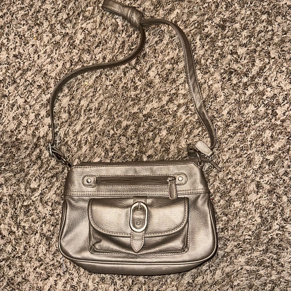 Grey Leather Purse